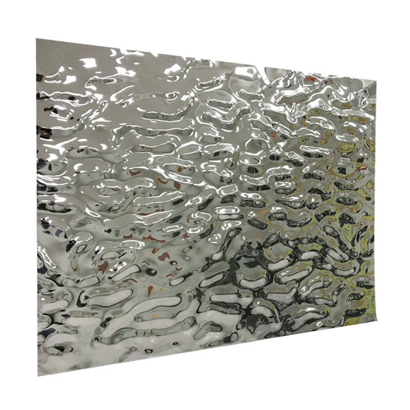  Ss Sheet 8K 2b Stock Water Ripple Checkered Diamond Colored Mirror Ba Hairline No. 4 Inox Stainless Steel